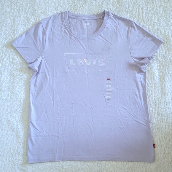 Levi's Tops - Levi's Light Lavender💜 with Iridescent Logo Tee👕 - NWT